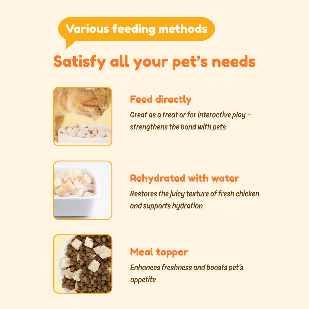 Freeze Dried 100% Chicken Breast